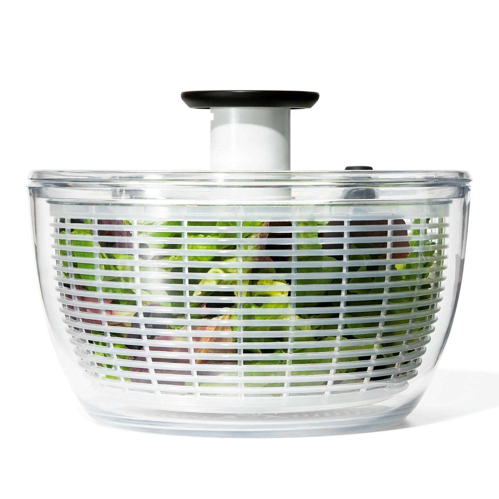 OXO Good Grips Salad Spinner — сушилка для салата, кнопка насоса