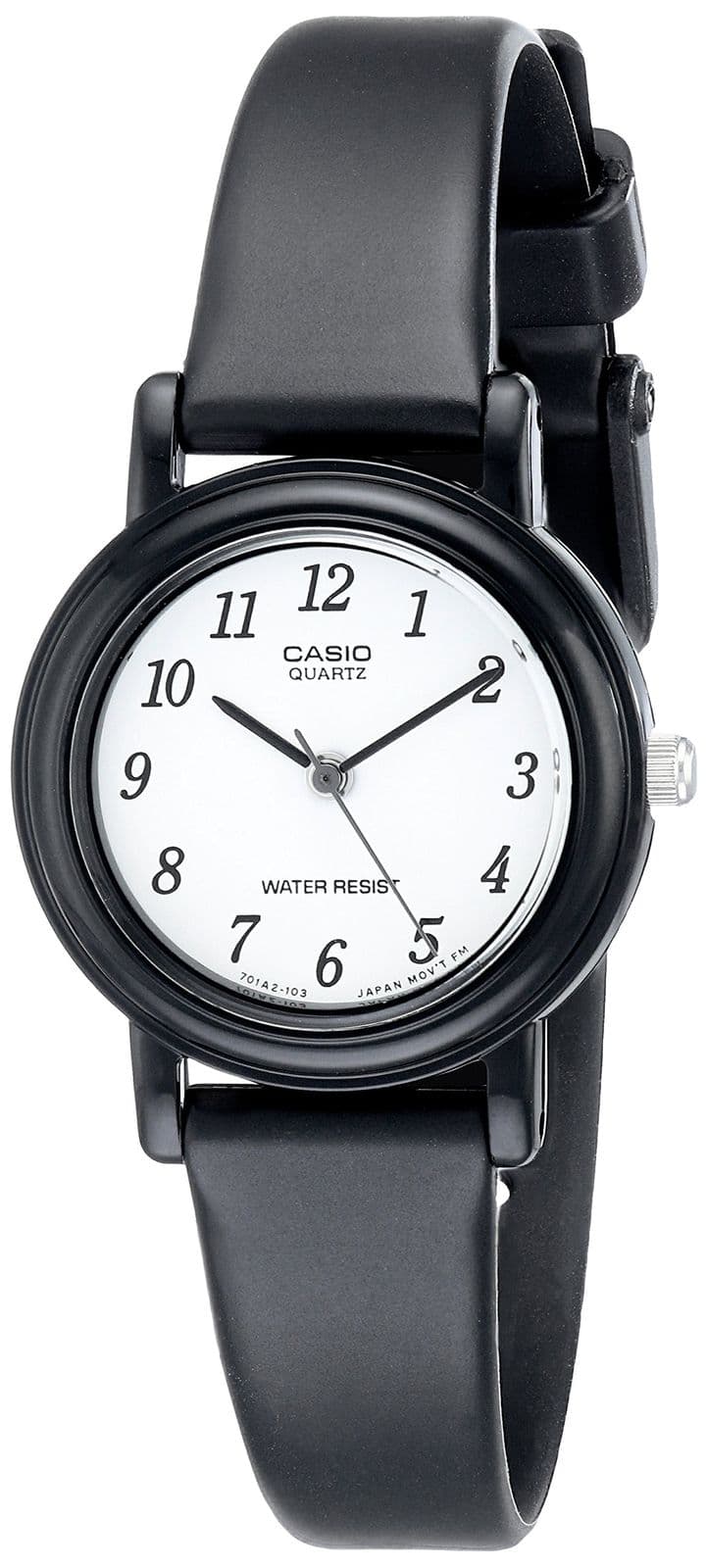 Casio LQ139B-1B — женские часы, компактный круглый корпус