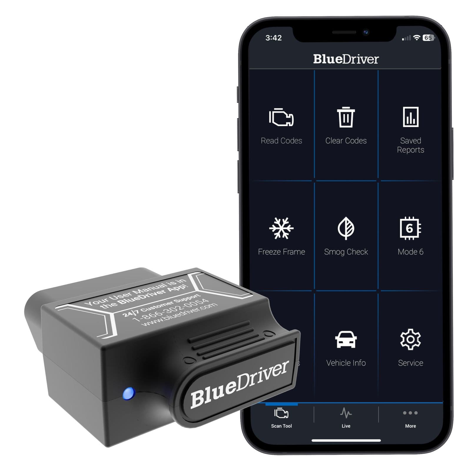 BlueDriver Bluetooth Pro — avtomobil uchun OBDII/OBD2 kod skaneri