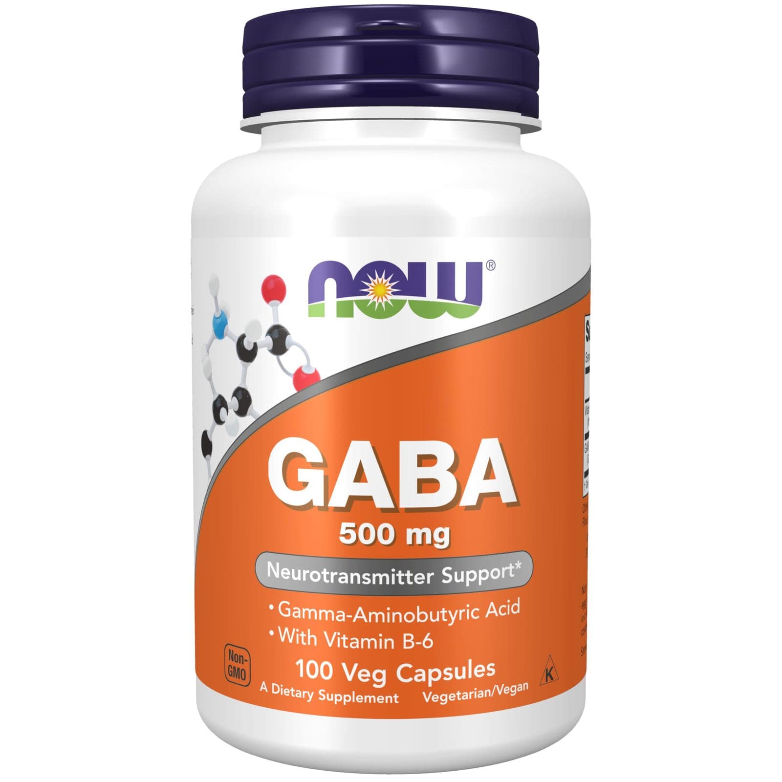 NOW Foods — ГАМК (GABA) 500 мг, 100 капсул