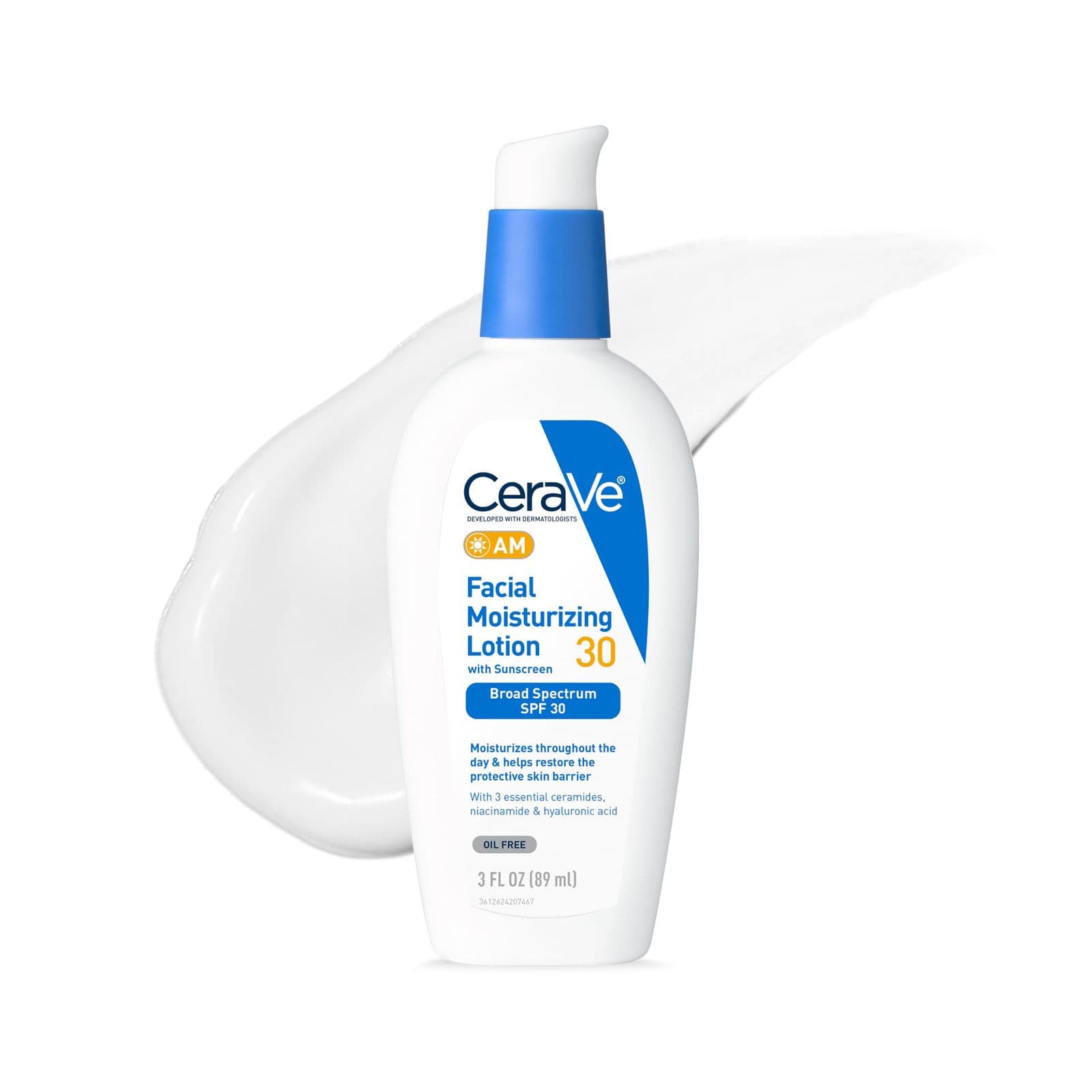 CeraVe AM — yuz uchun SPF 30 li kunduzgi namlovchi krem, 89 ml