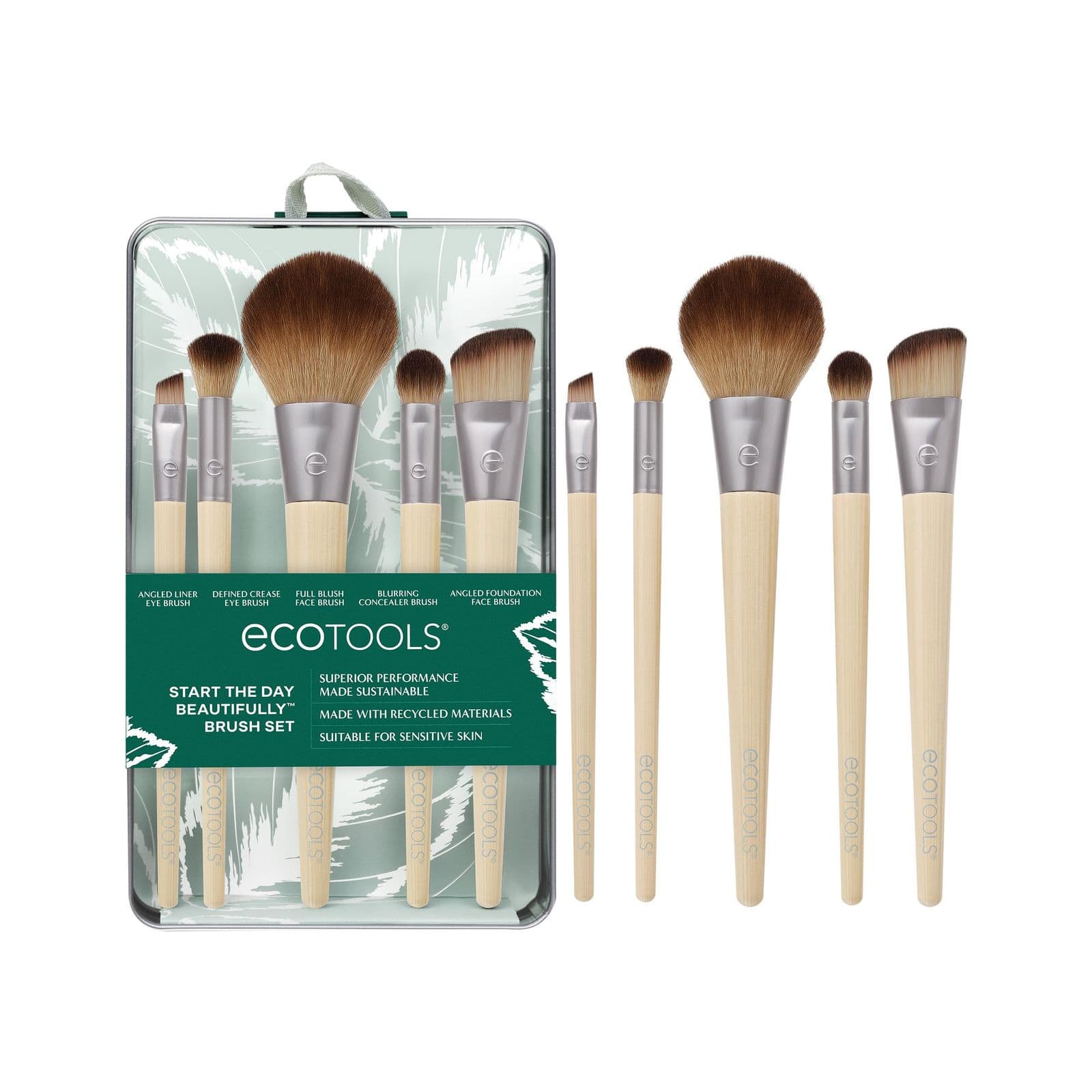 EcoTools 6 Piece Set — кисти для макияжа, ежедневный набор первой необходимости