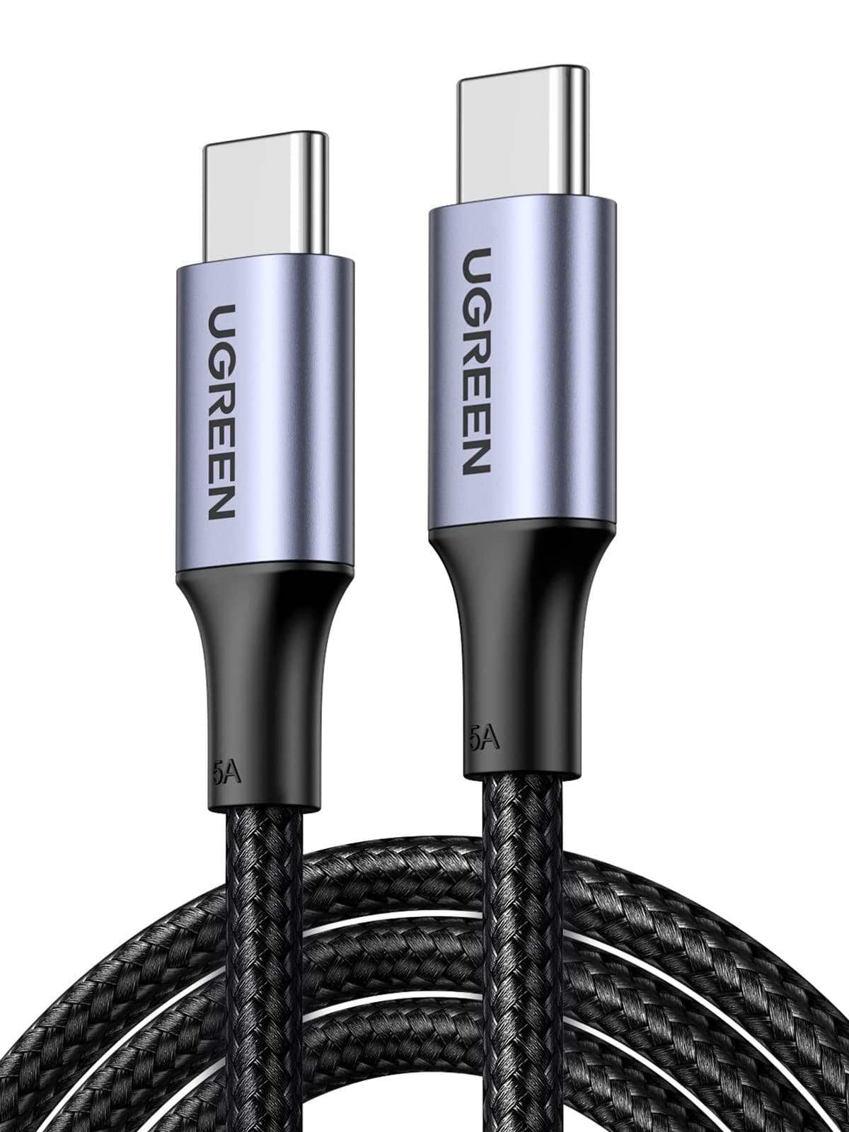 UGREEN USB-C Cable — кабель USB-C, 100 Вт и нейлоновая оплётка