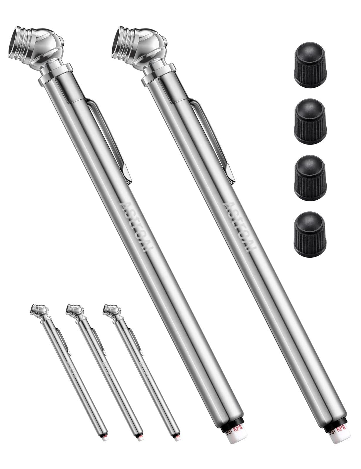 AstroAI Pencil Gauge 2-Pack — манометры в шинах, 10-75 фунтов на квадратный дюйм