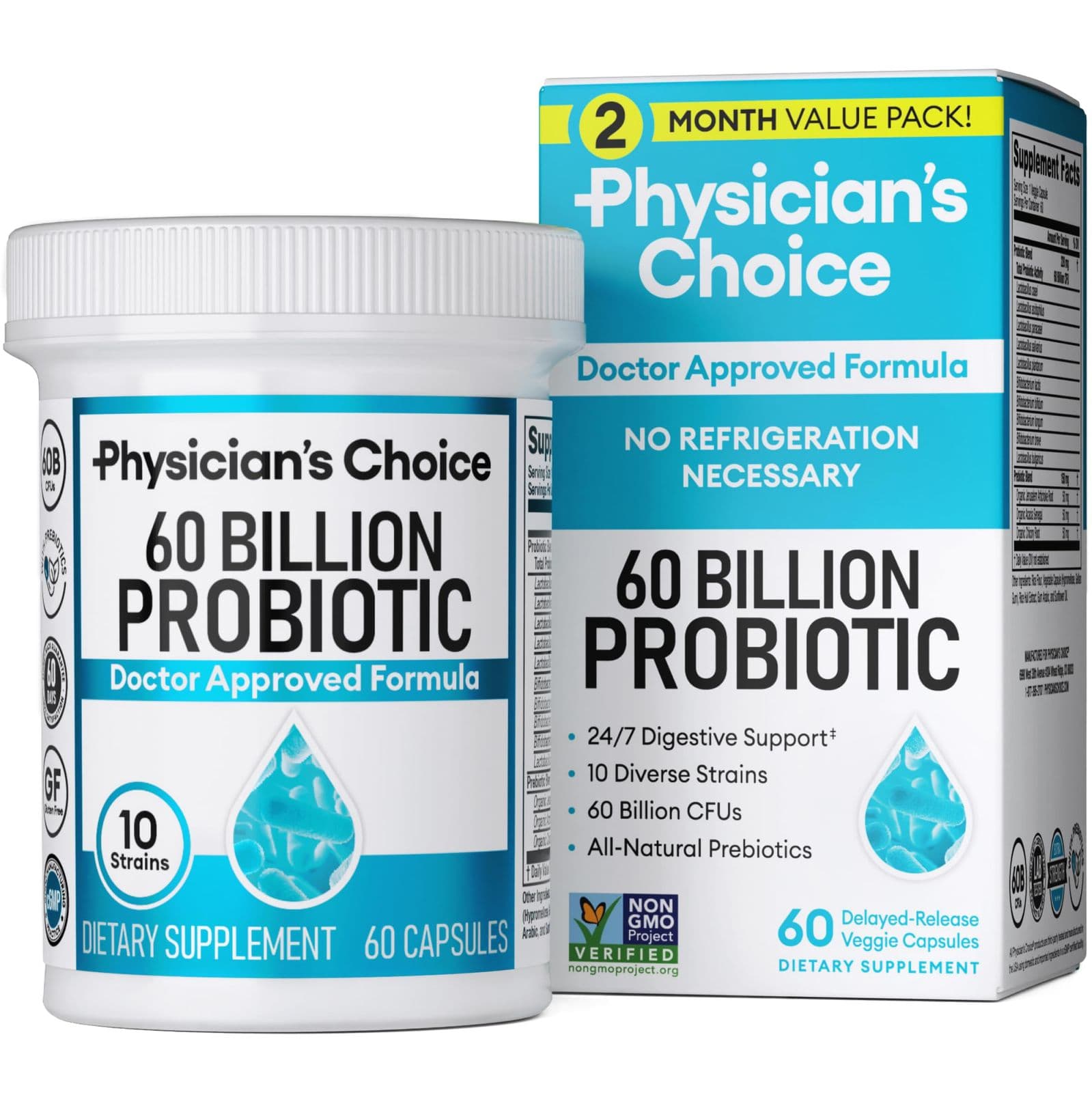 Physician's Choice — probiotik 60 mlrd KOE, 60 kapsula