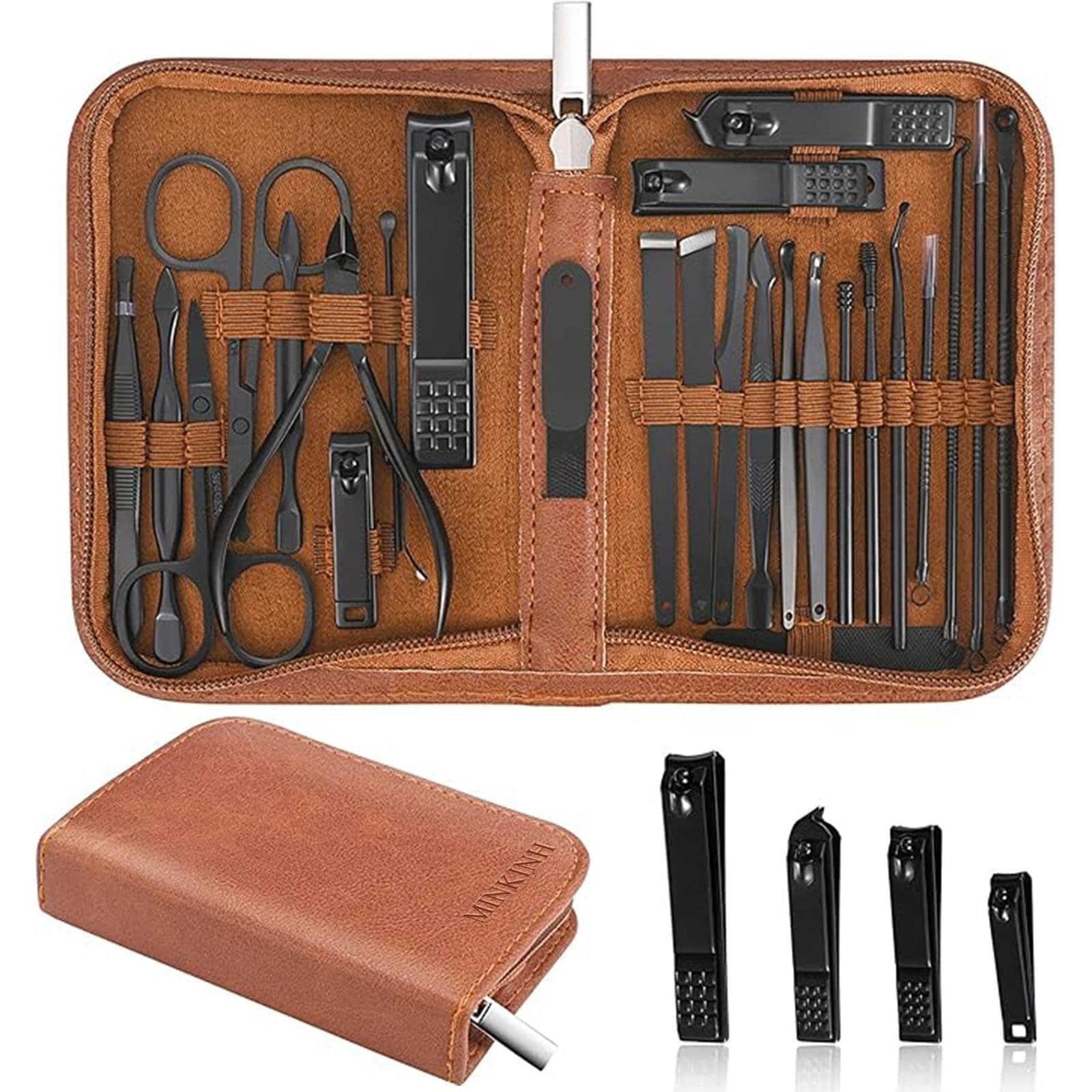 MINKINH Manicure Set 26 pcs — маникюрный набор с дорожным футляром