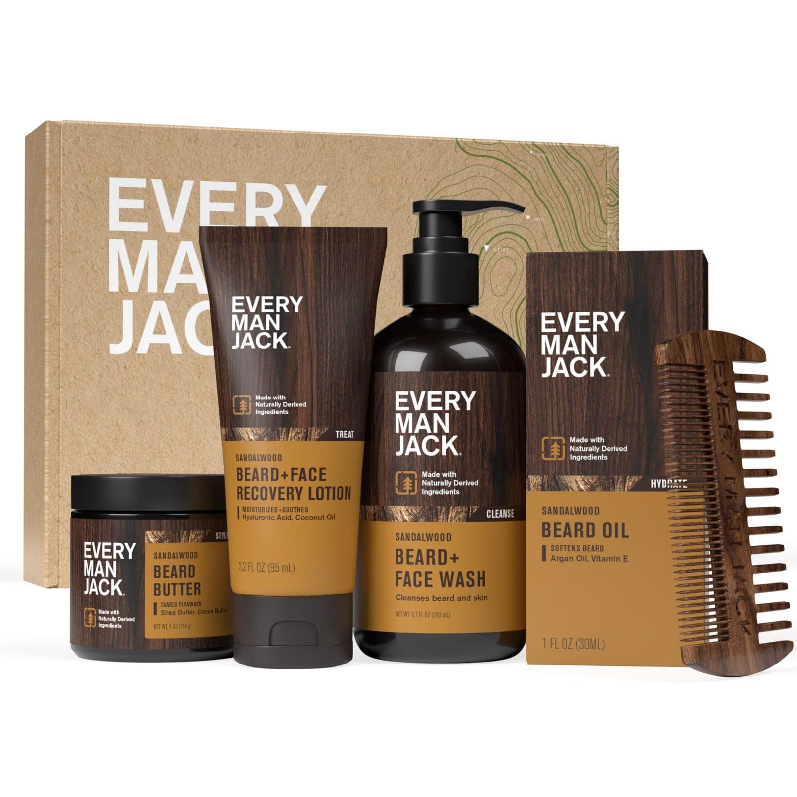 Every Man Jack Beard Set — набор для бритья, 5 полноразмерных инструментов