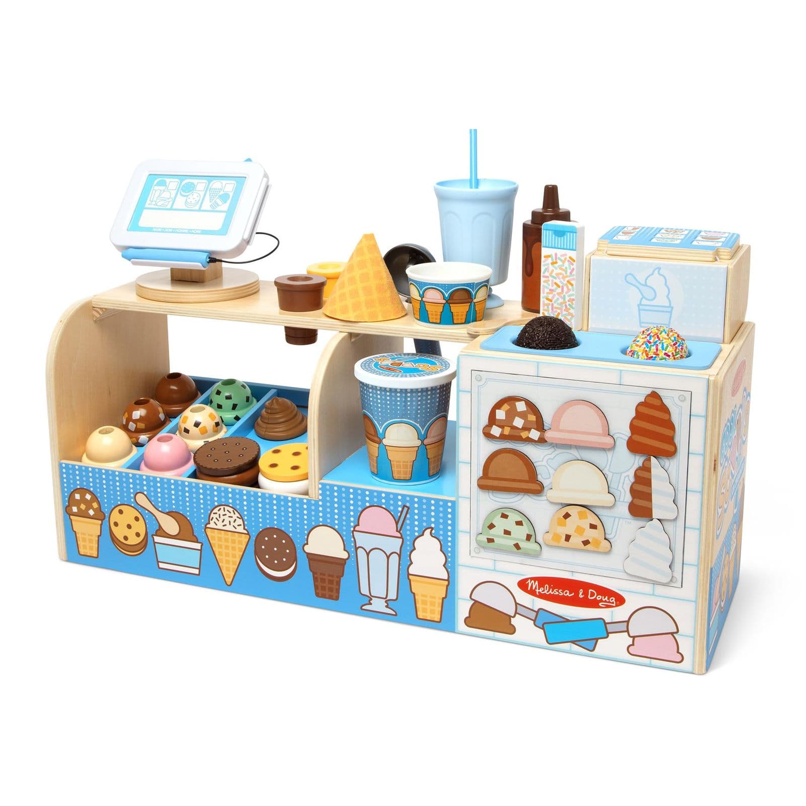 Melissa & Doug Cool Scoops — деревянная стойка мороженого