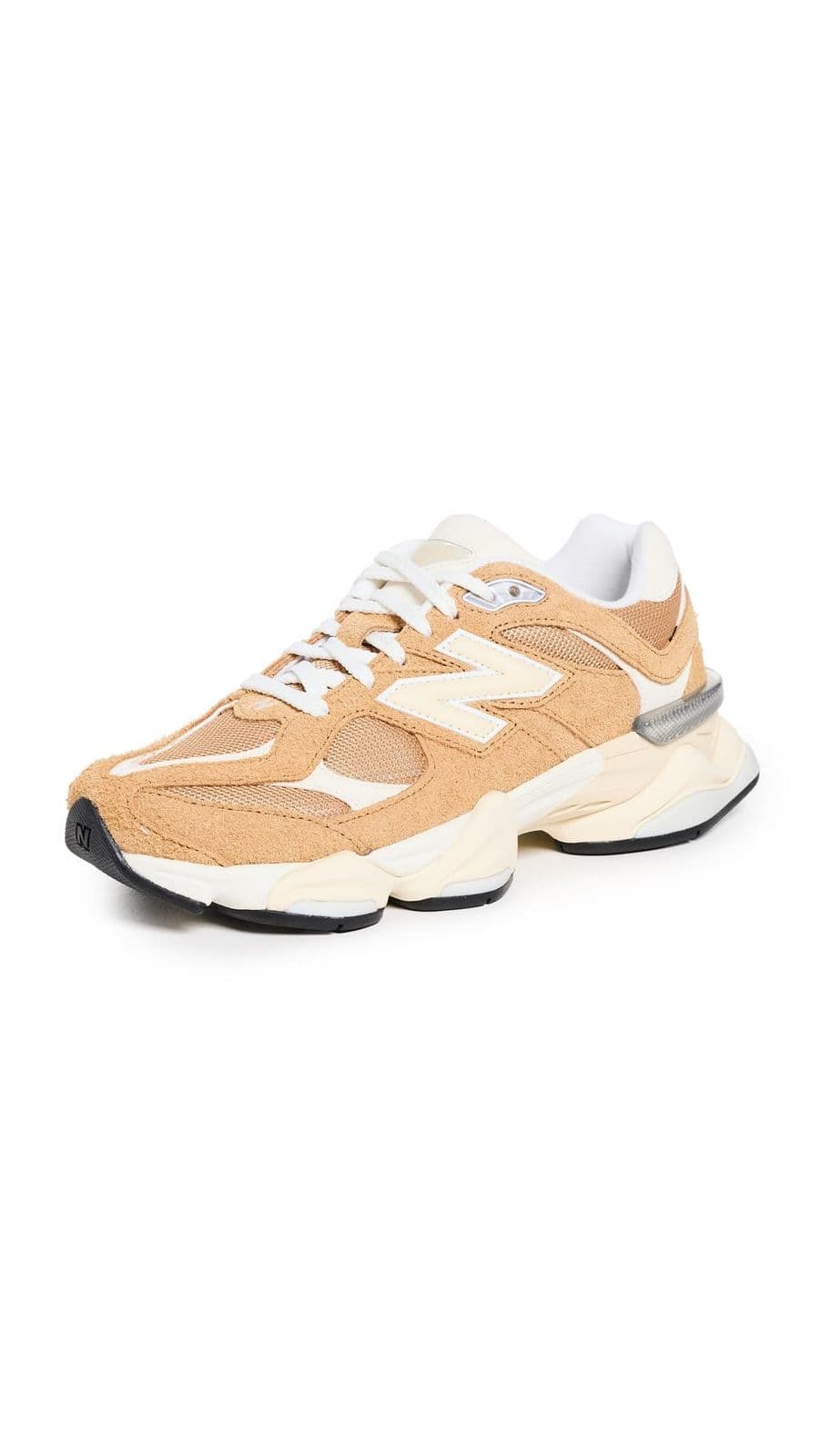 New Balance 9060 — кроссовки в стиле Y2K, серо-бежевые