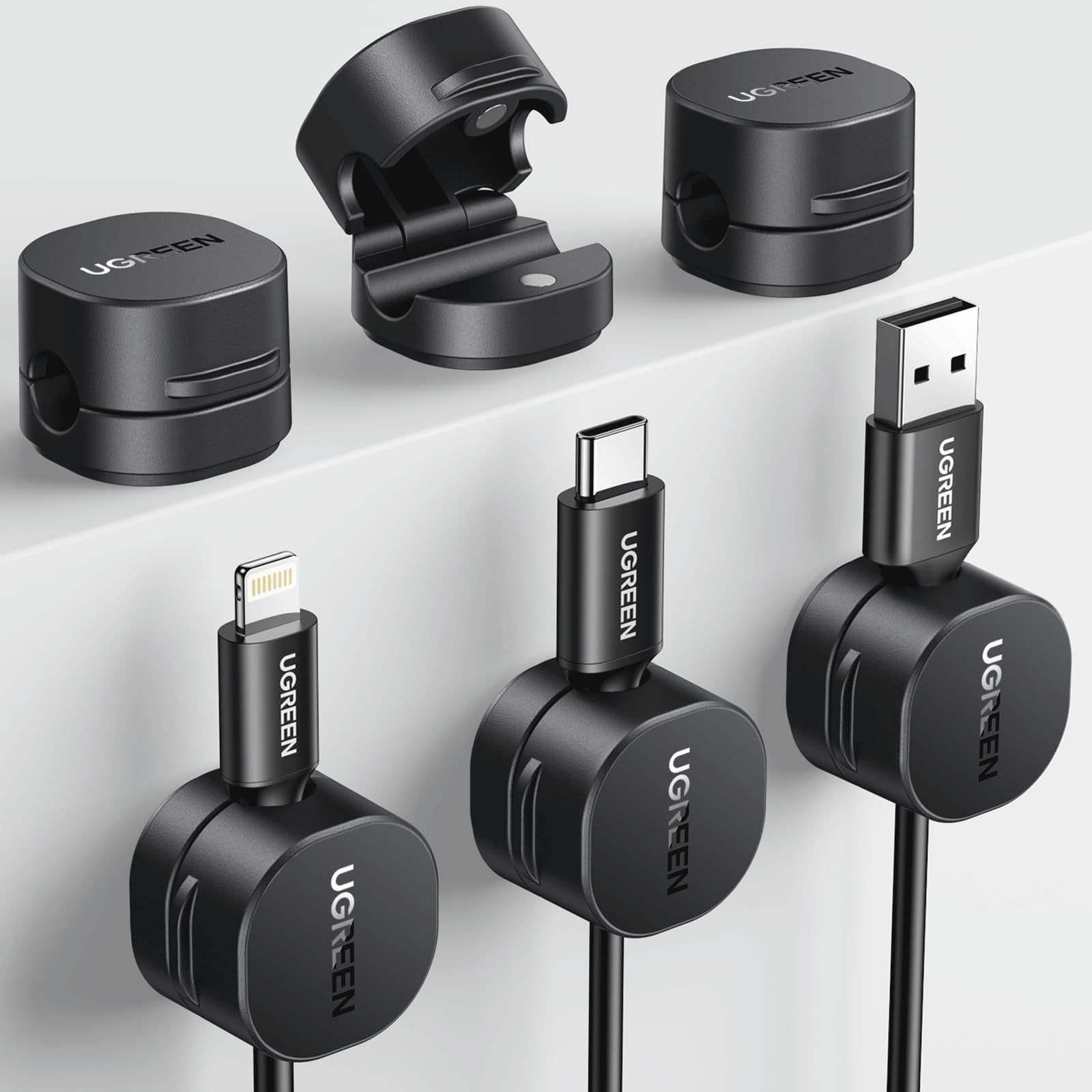 UGREEN Cable Organizer Clips — держатели кабеля, магнитные