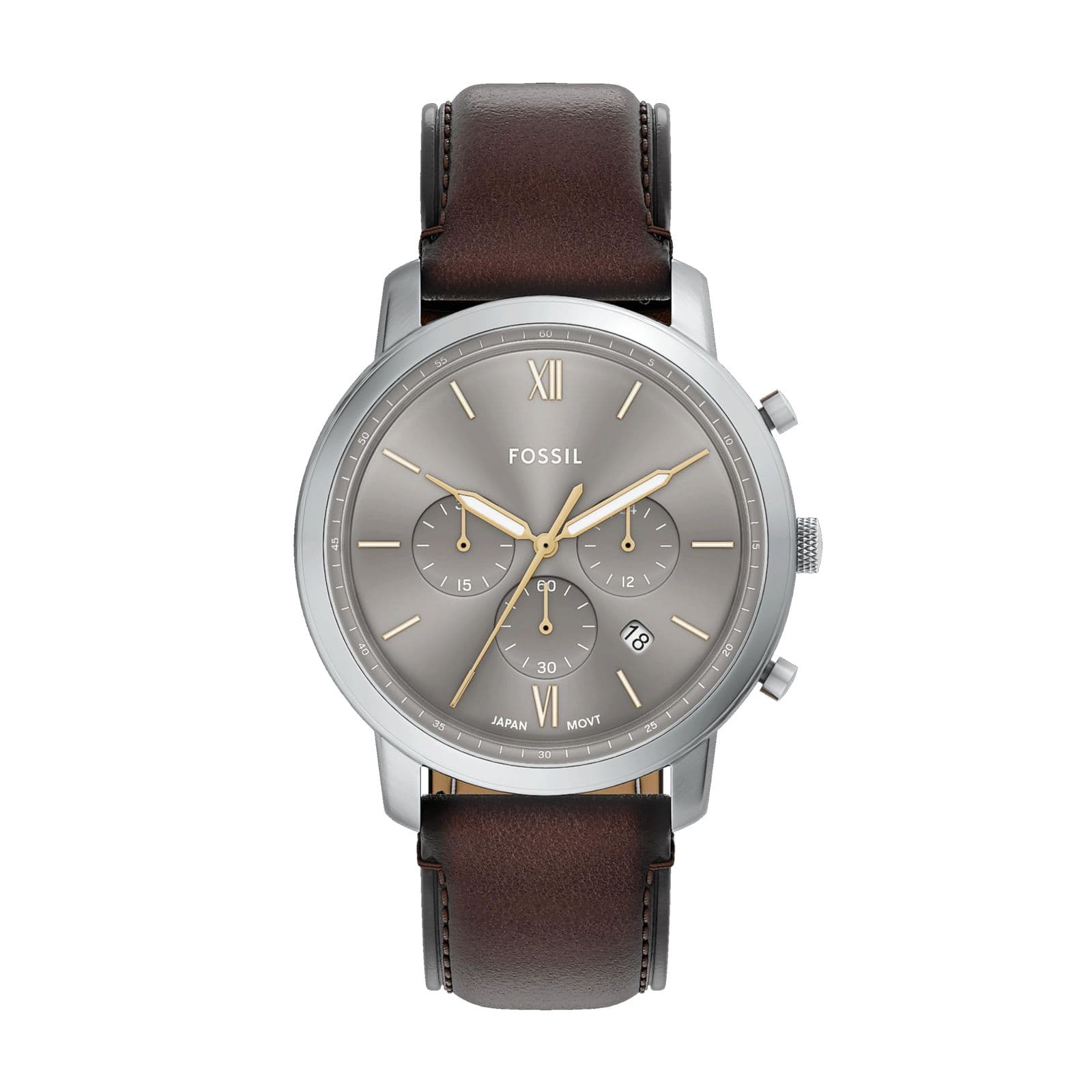Fossil Neutra Chronograph — часы-хронограф с кожаным ремешком