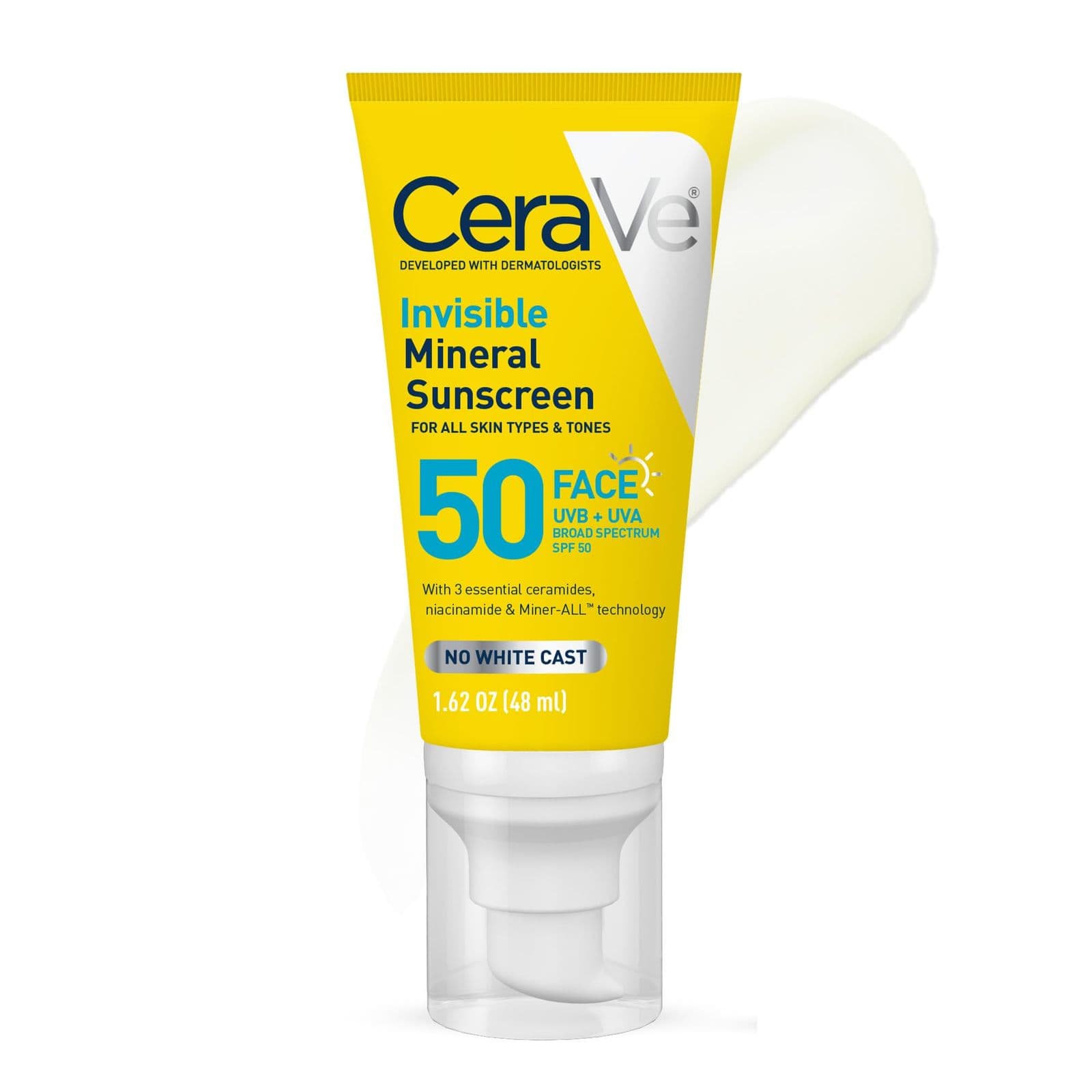 CeraVe Invisible Mineral SPF 50 — солнцезащитный крем для лица